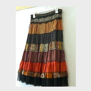 HALLOWEEN/FALL COLORS FLAIR SKIRT BOHO STYLE